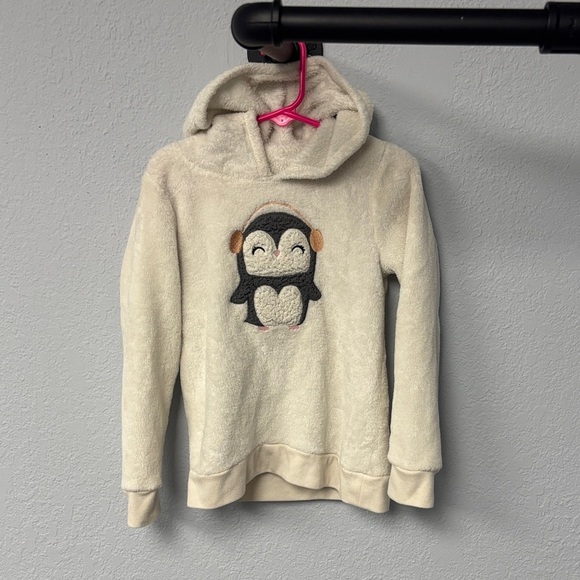 jumping beans Other - Jumping Beans SOsoooft Cream Hoodie with Penguin Design, Gd Used Cndtn, fam Fav!